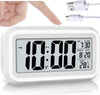 Orologio sveglia digitale da comodino tavolo a batteria temperatura data bianco