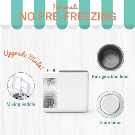 Gelatiera con sistema di raffreddamento automatico, macchina per gelato soft