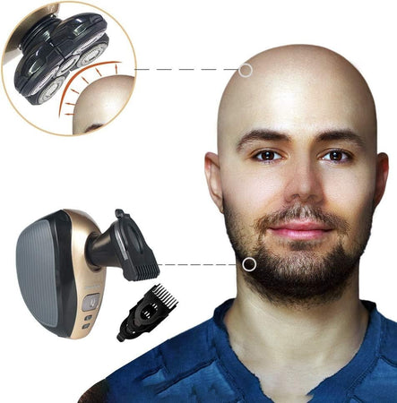 Rasoio elettrico da uomo,5 in 1, rasoio per il viso 4D con testina flottante