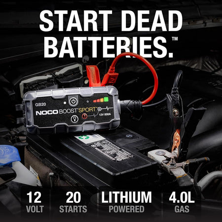 Avviatore di emergenza al litio NOCO Boost GB20 UltraSafe 500A 12V per veicoli