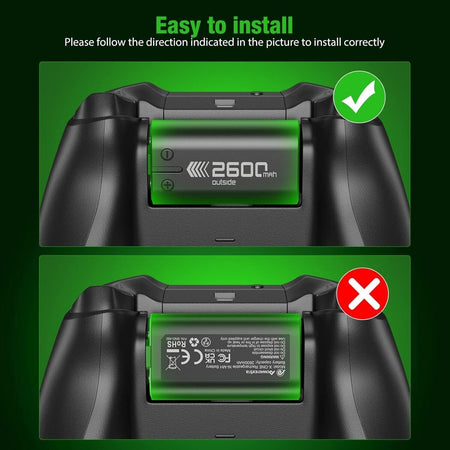 Batteria ricaricabile ad alta capacità compatibile con controller Xbox One S/X,