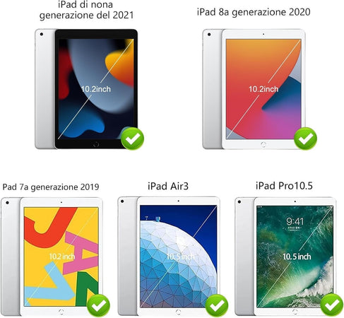 Tastiera per iPad 9 Generazione Custodia con Tastiera per iPad 9 10.2"