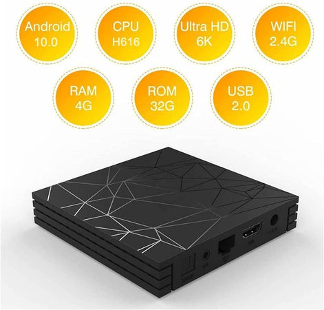 Android 9.0 TV BOX 2GB RAM/16GB ROM Support 2.4/5.0Ghz WiFi BT4.0 RK331 TUREWELL