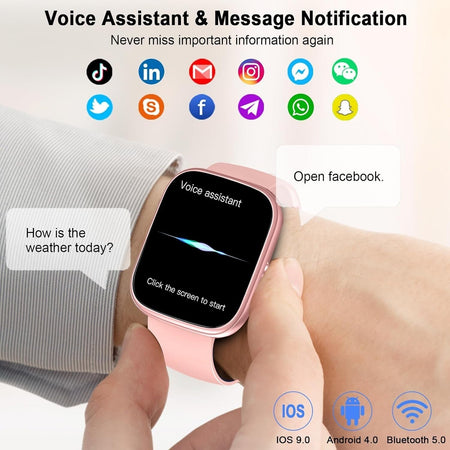 Smartwatch uaue T60 Donna 1.91" Orologio Fitness chiamate IP68 Sportivo SpO2