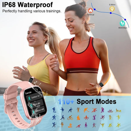 Smartwatch uaue T60 Donna 1.91" Orologio Fitness chiamate IP68 Sportivo SpO2