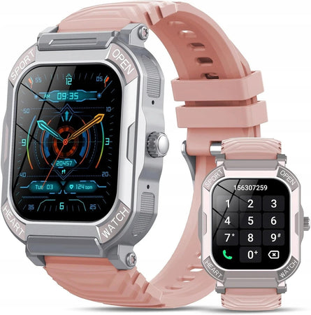 Smartwatch Rosa Donna Chiamate Bluetooth IP68 Fitness Tracker, 110+ Sportive REM