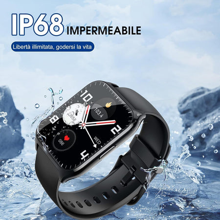 Smartwatch Orologio Uomo Donna chiamate Contapassi Sonno 112 Mod sportive IP65