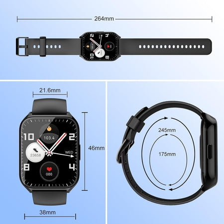 Smartwatch Orologio Uomo Donna chiamate Contapassi Sonno 112 Mod sportive IP65