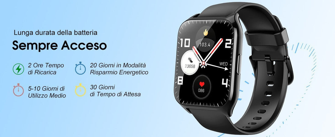 Smartwatch Orologio Uomo Donna chiamate Contapassi Sonno 112 Mod sportive IP65