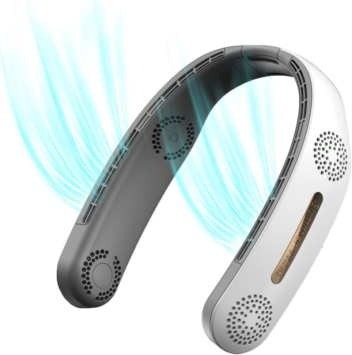 Ventilatore da Collo, 360° Ventilatore Portatile con Flusso d'Aria a 3 Velocità Regolabile, Mini Ventilatore USB Senza Lama a mani libere per