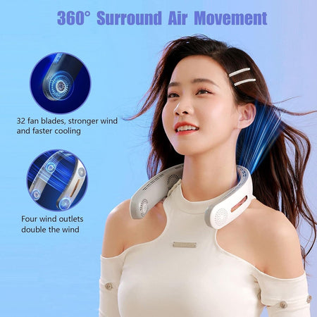 Mini ventilatore da collo senza lama a mani libere 4000 mAh USB