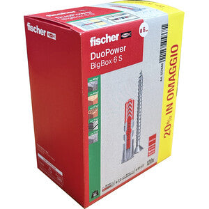 Fischer Tassello Duopower S 6X30 Vite 100+20 Omag- 1,0 Confezione
