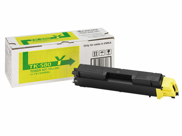 KYOCERA TK-580Y Toner Giallo per ECOSYS P6021cdn e FS-C5150dn da 2.800 pagine in formato A4 (ISO/IEC