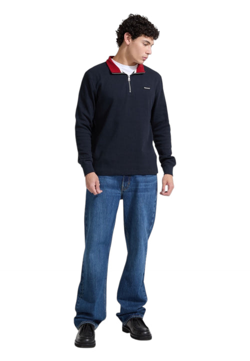 GUESS JEANS Pullover con zip a coste Uomo Guess Jeans da uomo