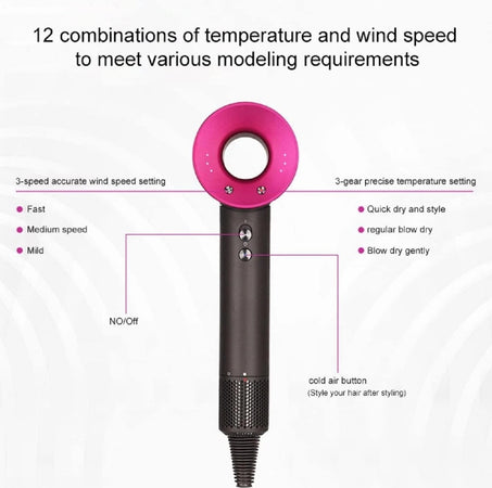 Dyson supersonic HD08 asciugacapelli hair dryer 1600w iron fuchsia/antracite