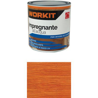 Impregnante Acqua Workit - Mogano Ml 750- 6 Pezzi