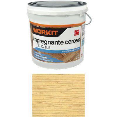 Impregnante Ceroso Acqua Workit - Trasparente Lt 2,5- 2 Pezzi