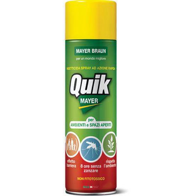 Insetticida Zanzare Quikmayer Mayerbraun - Spray Ml 500- 12 Pezzi