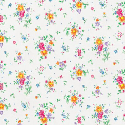 Plastica Adesiva 2494 Home Deco - Fiorato Bianco H.Cm 45 L.Mt 15- 1 Pezzi