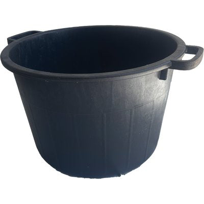 Cassa Porta Macerie - Fondo Tondo Pe Nero Cm 50 H.Cm 30 Litri 40- 3 Pezzi