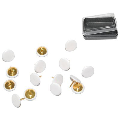 Puntina Disegno Pronty - Ottonata Testa Plastica Bianco Cf=Pz 70- 12 Confezioni