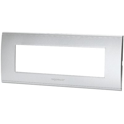 Placca Coprifrutti Abl - Argento Posti 7 Mm 208X85- 8 Pezzi