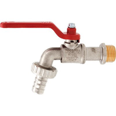 Rubinetto A Sfera + Leva 166 Itap - Ottone Nichelato 3/4X1- 5 Pezzi