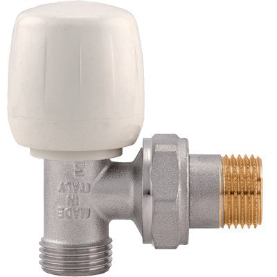 Valvola A Squadro X Radiatore 395 Itap - Ottone Nichelato 1/2M- 2 Pezzi