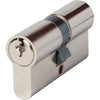 Cilindro Sagomato 0G300-12 Hand Cisa - Ottone Nichelato Chiavi 3 Camma Din Mm 54 27+27- 1 Pezzi