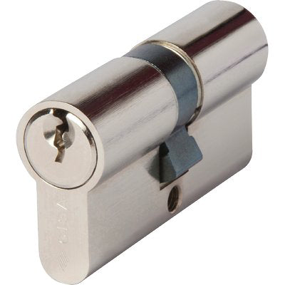 Cilindro Sagomato 0G300-12 Hand Cisa - Ottone Nichelato Chiavi 3 Camma Din Mm 60 27+33- 1 Pezzi