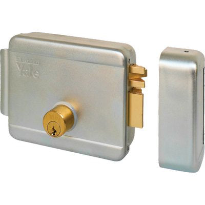 Serratura Cancello Applicare Elettrica 680 Yale - Zinc C.Tondo Fisso+Scr+Tett E.Mm 50 Sx- 1 Pezzi