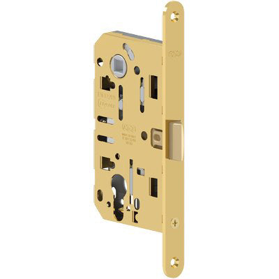 Serratura Legno Infilare Mediana Evolution Agb - B.T Ottonato F.Mm 18 F.Sagom Scr+Q8 E.Mm 50- 1 Pezzi