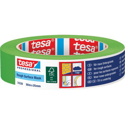 Nastro Carta Esterni Verde 74338 Tesa - Mm 25 Ml 50- 12 Pezzi