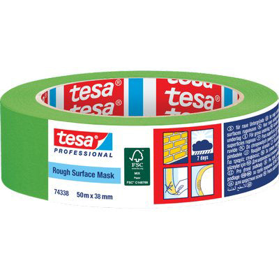 Nastro Carta Esterni Verde 74338 Tesa - Mm 38 Ml 50- 8 Pezzi
