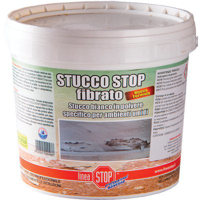Stucco Stop Polvere Dixi - Bianco Fibrato Kg 5- 1 Pezzi