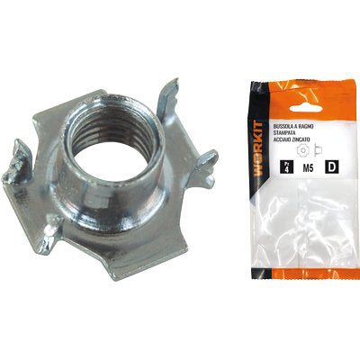 Bussola A Ragno Self Workit - Stampata Acciaio Zincato M 5 Cf=Pz 10- 5 Confezioni