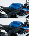 2 ADESIVI in RESINA 3D NERI PROTEZIONE LATERALI SERBATOIO per MOTO SUZUKI Neri