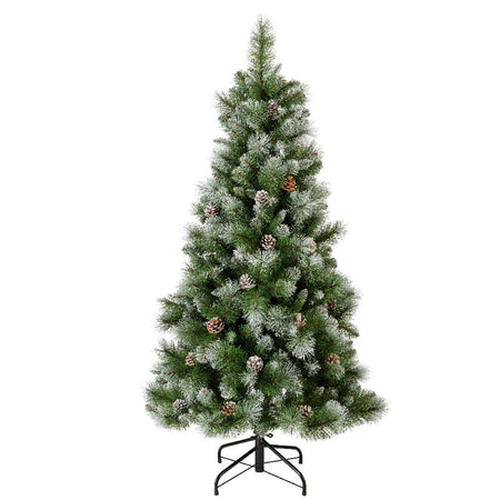 Albero di natale con pigne Frosty "Norwich innevato" in PP Effetto Aghi di Pino di Altissima qualità