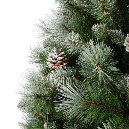 Albero di natale con pigne Frosty "Norwich innevato" in PP Effetto Aghi di Pino di Altissima qualità
