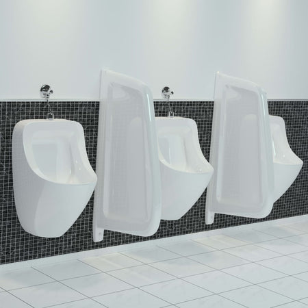 Schermo per Orinatoio Pannello per Privacy a Parete in Ceramica Bianco
