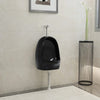 Orinatoio WC Sospeso con Sciacquone Alto in Ceramica Colore Nero 39x86,5x100 cm