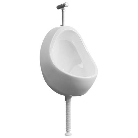Orinatoio WC Sospeso con Sciacquone Alto in Ceramica Colore Bianco 33x31x48 cm