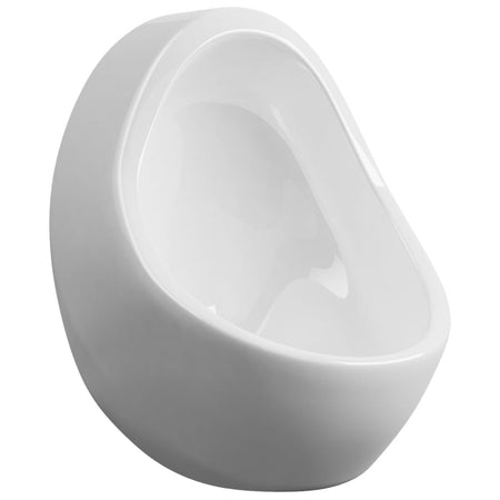 Orinatoio WC Sospeso con Sciacquone Alto in Ceramica Colore Bianco 33x31x48 cm
