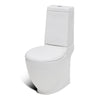 Set WC e Bidet da Bagno con Piede in Ceramica Colore Bianco Chiusura Delicata