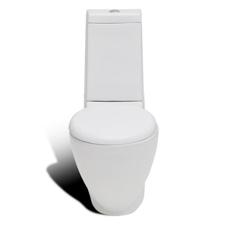 Set WC e Bidet da Bagno con Piede in Ceramica Colore Bianco Chiusura Delicata