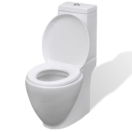 Set Toilette e Bidè da Bagno in Ceramica Colore Bianco Chiusura Delicata