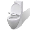 Set Toilette e Bidè da Bagno in Ceramica Colore Bianco Chiusura Delicata