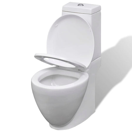 Set Toilette e Bidè da Bagno in Ceramica Colore Bianco Chiusura Delicata