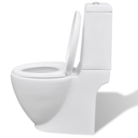 Set Toilette e Bidè da Bagno in Ceramica Colore Bianco Chiusura Delicata
