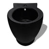 Set Toilette e Bidè da Bagno in Ceramica Colore Nero Chiusura Delicata